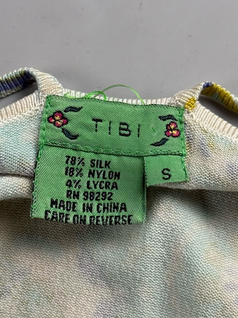 vtg y2k TIBI Floral Medallion Tile Print Silk Blend Cami Tank Boho Top | Small - Picture 3 of 6